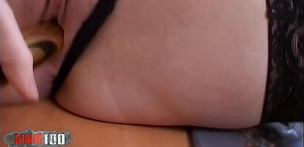  Sweet brunette pornstar in stockings ass fucked